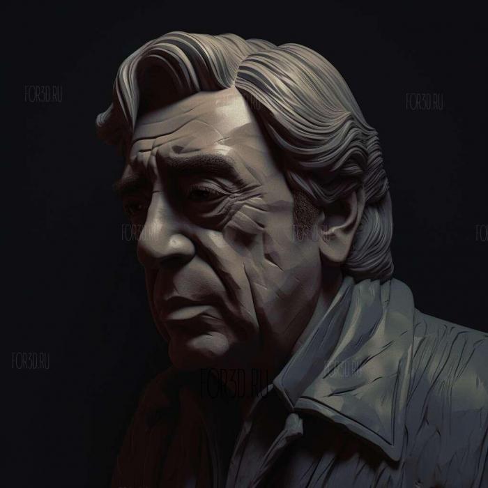 Javier Bardem 4 stl model for CNC